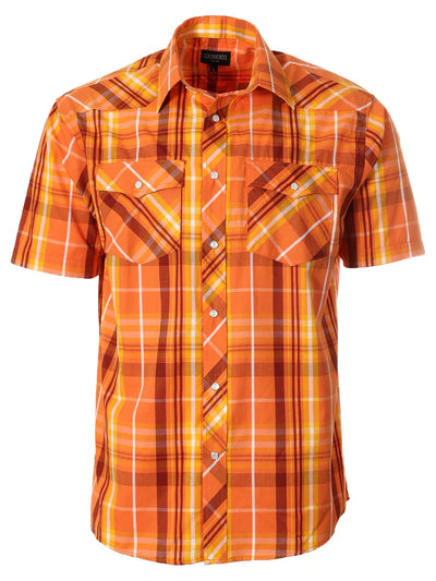 SS-92W Men's Plaid Western Shirt Part-B