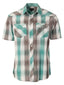 SS-92W Men's Plaid Western Shirt Part-B