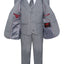 ST-1 Boys formal Medium Grey SLIM FIT Suit (7 pcs)