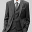 ST-10 Men's Charcoal Notched Lapel Suit Slim Fit (3 PCS)