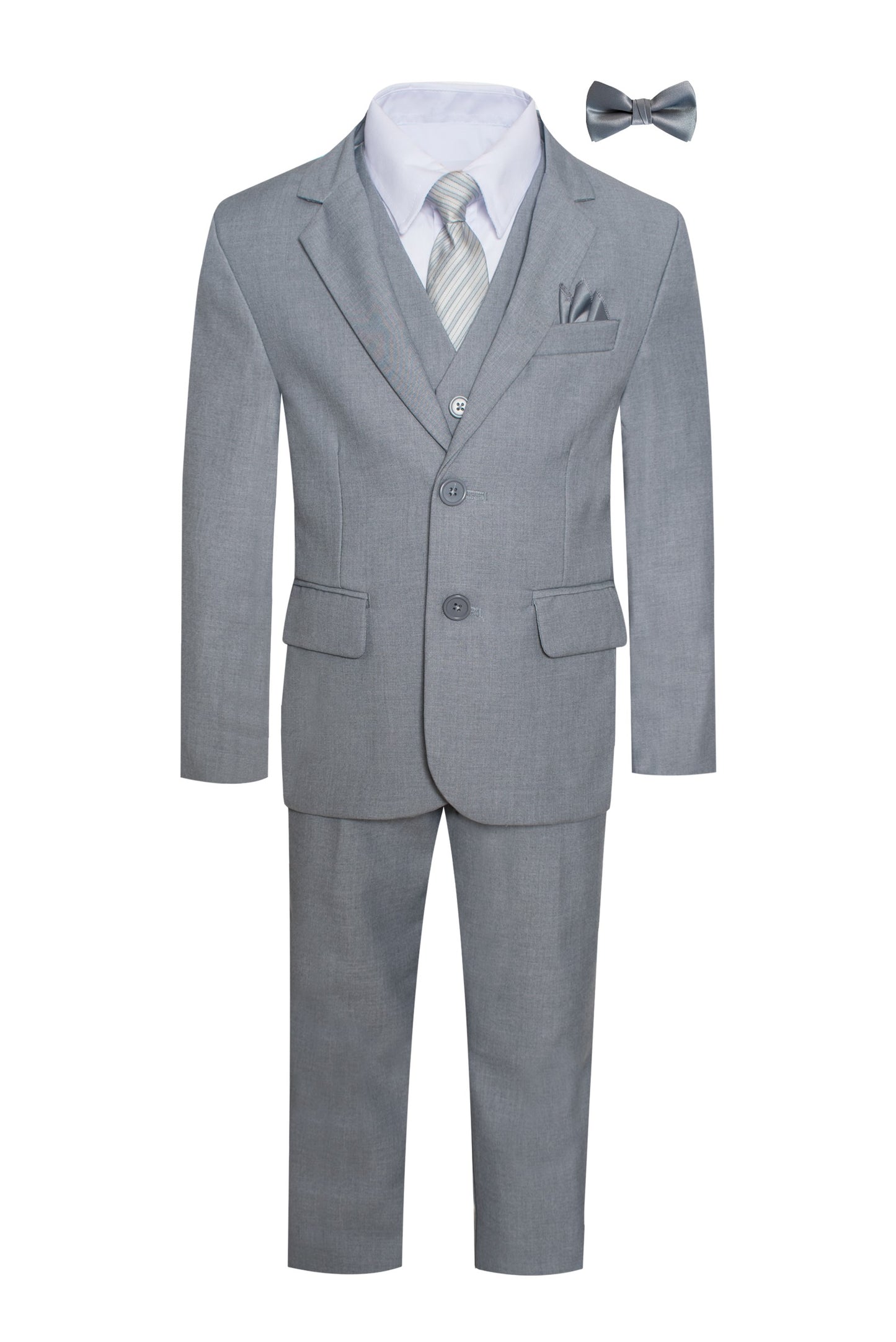 ST-16 Boys formal Light Grey SLIM FIT suit (7 pcs)