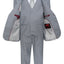 ST-16 Boys formal Light Grey SLIM FIT suit (7 pcs)