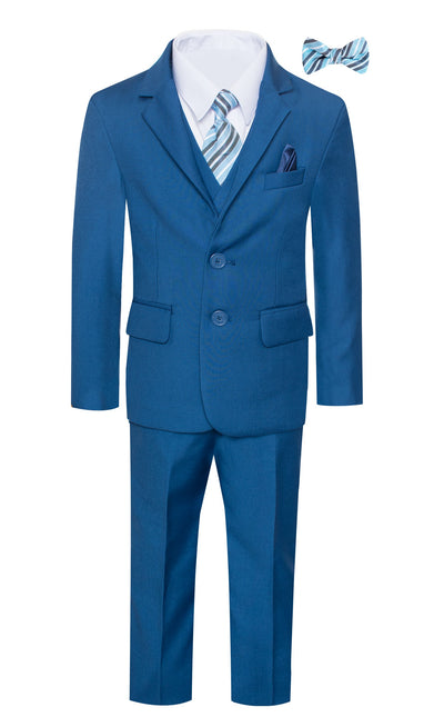 ST-17 Boys formal Light Indigo suit Slim Fit (7 pcs)