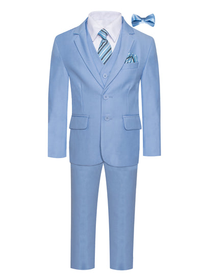 ST-18 BOYS FORMAL SKY BLUE SUIT SLIM FIT (7PCS)