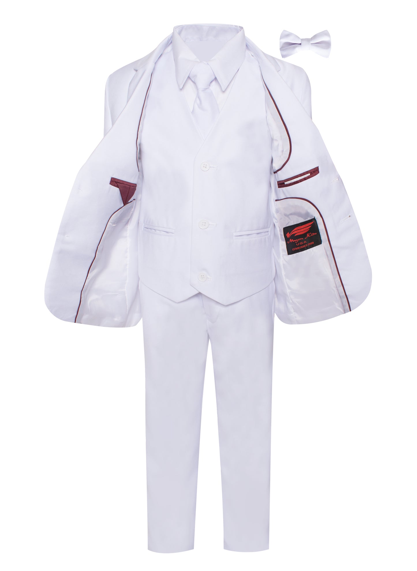 ST-5 FORMAL BOYS SUIT IN WHITE (7 PCS) SLIM FIT