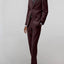 ST-6 Men's Burgundy Notched Lapel Suit Slim Fit (3 PCS)