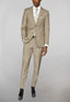 ST-9 Men's Beige Notched Lapel Suit Slim Fit (2 PCS)