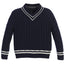 TODDLERS, KIDS AND BOYS LONG SLEEVE V-NECK SWEATER