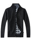 SW-913 MEN'S KNITTED FULL ZIP CARDIGAN SWEATER