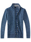 SW-913 MEN'S KNITTED FULL ZIP CARDIGAN SWEATER