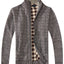 SW-913 MEN'S KNITTED FULL ZIP CARDIGAN SWEATER