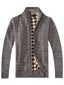 SW-913 MEN'S KNITTED FULL ZIP CARDIGAN SWEATER
