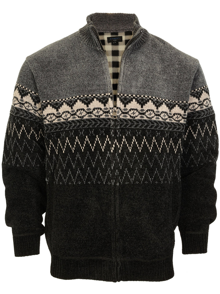 SW-925 Men's Chenille Cardigan Sweater