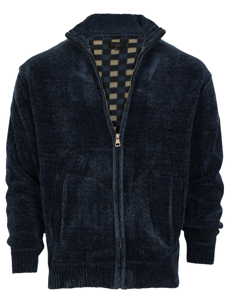 SW-925 Men's Chenille Cardigan Sweater