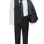 TUX-VS BLACK BOY'S VEST SET SIZE 1-14