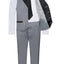 TUX-VS GRAY BOY'S FORMAL VEST SET WITH SHAWL LAPEL SIZE 1-14