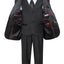 TX-1026 Boys formal Black Shawl Lapel tuxedo suit (7 pcs) SLIM FIT