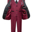 TX-1026 Boys formal Burgundy Shawl Lapel tuxedo suit (7 pcs) SLIM FIT