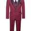 TX-1026 Boys formal Burgundy Shawl Lapel tuxedo suit (7 pcs) SLIM FIT