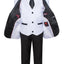 TX-1026 Boys formal White Shawl Lapel tuxedo suit (7 pcs) SLIM FIT