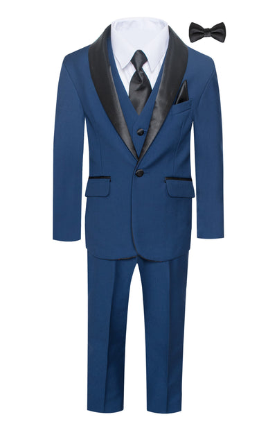 TX-1026 BOYS SLIM FIT HUSKY TUXEDO SUIT NAVY SIZE 8-20