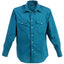 Men’s Solid Long Sleeve Western Shirt with Pearl Snap-on Buttons
