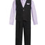 V-1288 Boys formal SOLID vest set with tie (4 pcs) PURPLE-FUCHSIA-LILAC-HAWAIIAN BLUE SIZE S-XL AND 2-20