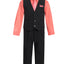 V-1288 Boys formal SOLID vest set with tie (4 pcs) WHITE-RED-MELON-TURQ SIZE S-XL AND 2-20