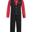 V-1288 Boys formal SOLID vest set with tie (4 pcs) WHITE-RED-MELON-TURQ SIZE S-XL AND 2-20