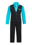 V-1288 Boys formal SOLID vest set with tie (4 pcs) WHITE-RED-MELON-TURQ SIZE S-XL AND 2-20