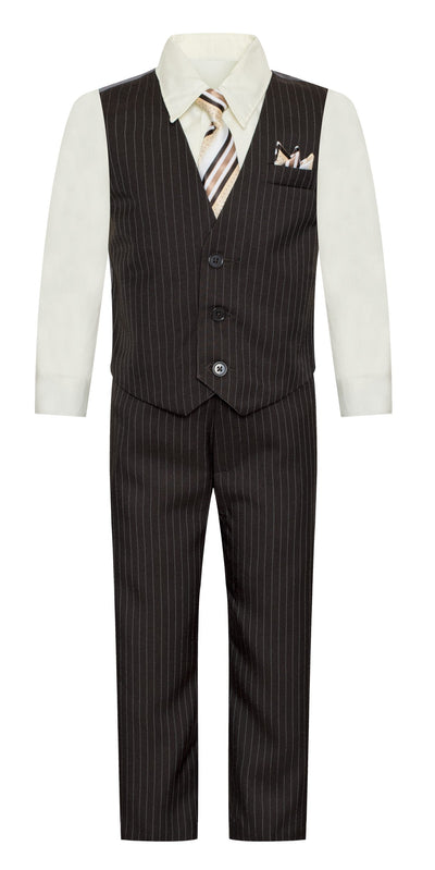 V-1521 BOY'S FORMAL SOLID VEST SET SIZE 2-12 IN 8 COLORS