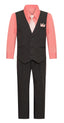 V-1521 BOY'S FORMAL SOLID VEST SET SIZE 2-12 IN 8 COLORS