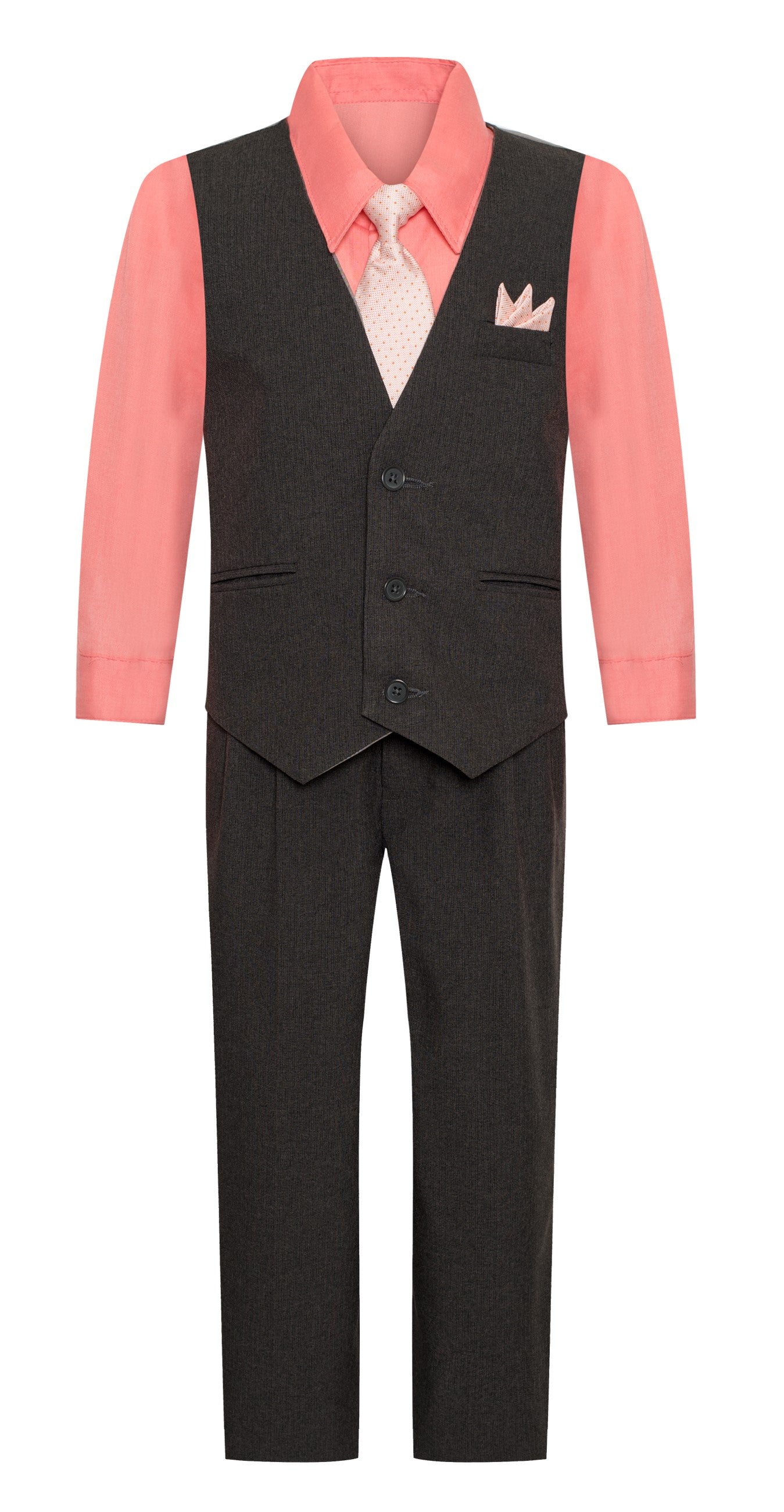 V-1521 BOY'S FORMAL SOLID VEST SET SIZE 14-20 IN 8 COLORS