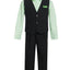 V1588 BOYS FORMAL VEST SET 2 COLORS GREEN-BLUE SIZE 6M-24M AND 2-20