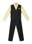 V-1688 Boys formal STRIPED vest set with tie (4 pcs) IN 4 COLORS (LILAC-BURG-BANANA-HAWAIIAN BLUE)SIZE 6M-24M AND 2-20