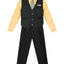 V-1688 Boys formal STRIPED vest set with tie (4 pcs) IN 5 COLORS (pink-purple-mustard-melon-green) SIZE 6M-24M AND 2-20