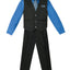 V-1688 Boys formal STRIPED vest set with tie (4 pcs) IN 5 COLORS (WHITE-TURQ-VIVID BLUE-ROYAL BLUE-RED) SIZE 6M-24M AND 2-20