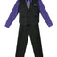 V-1688 Boys formal STRIPED vest set with tie (4 pcs) IN 5 COLORS (pink-purple-mustard-melon-green) SIZE 6M-24M AND 2-20