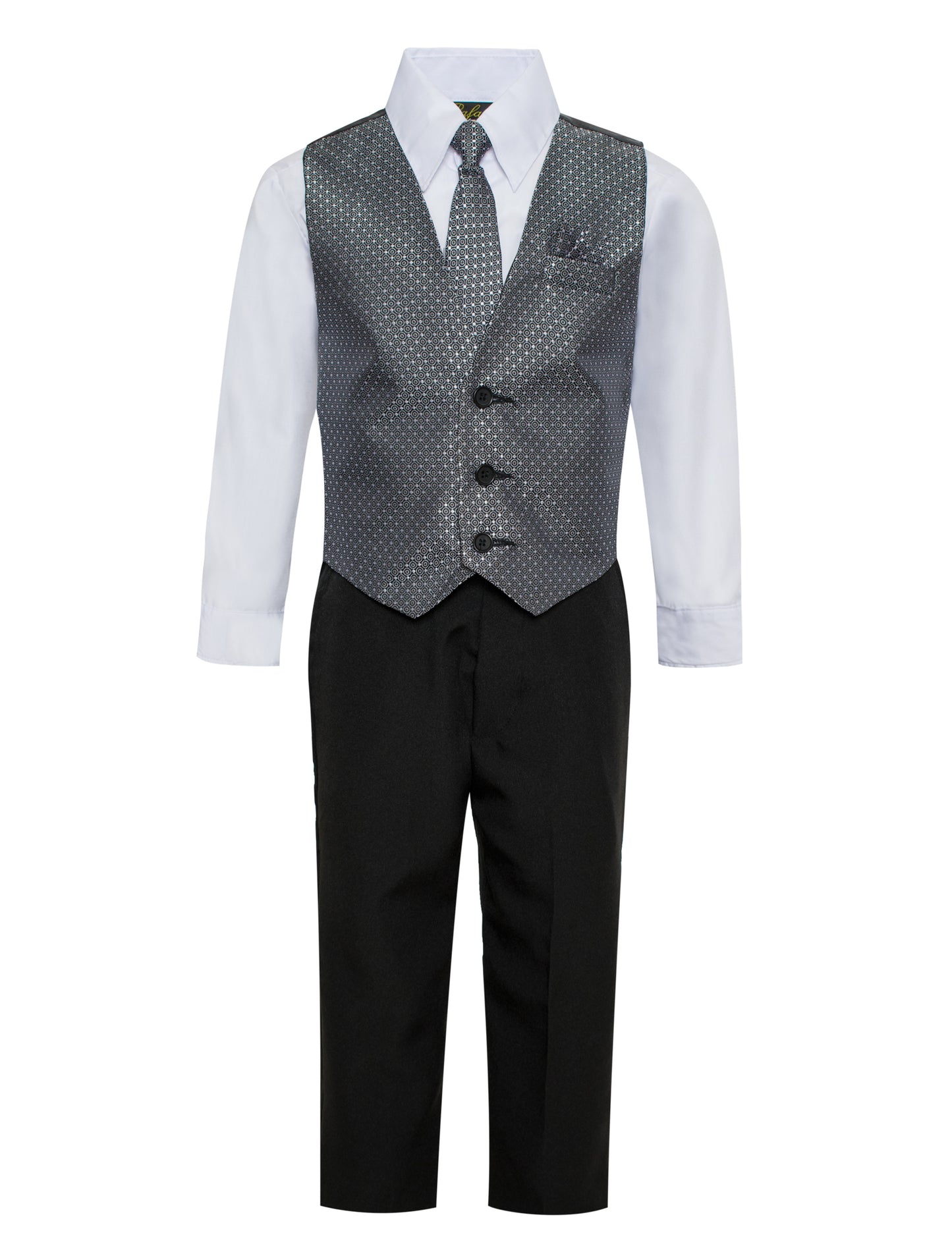 V1788 4 pcs formal DESIGNER vest set with tie comes 6 color SIZE 2-24