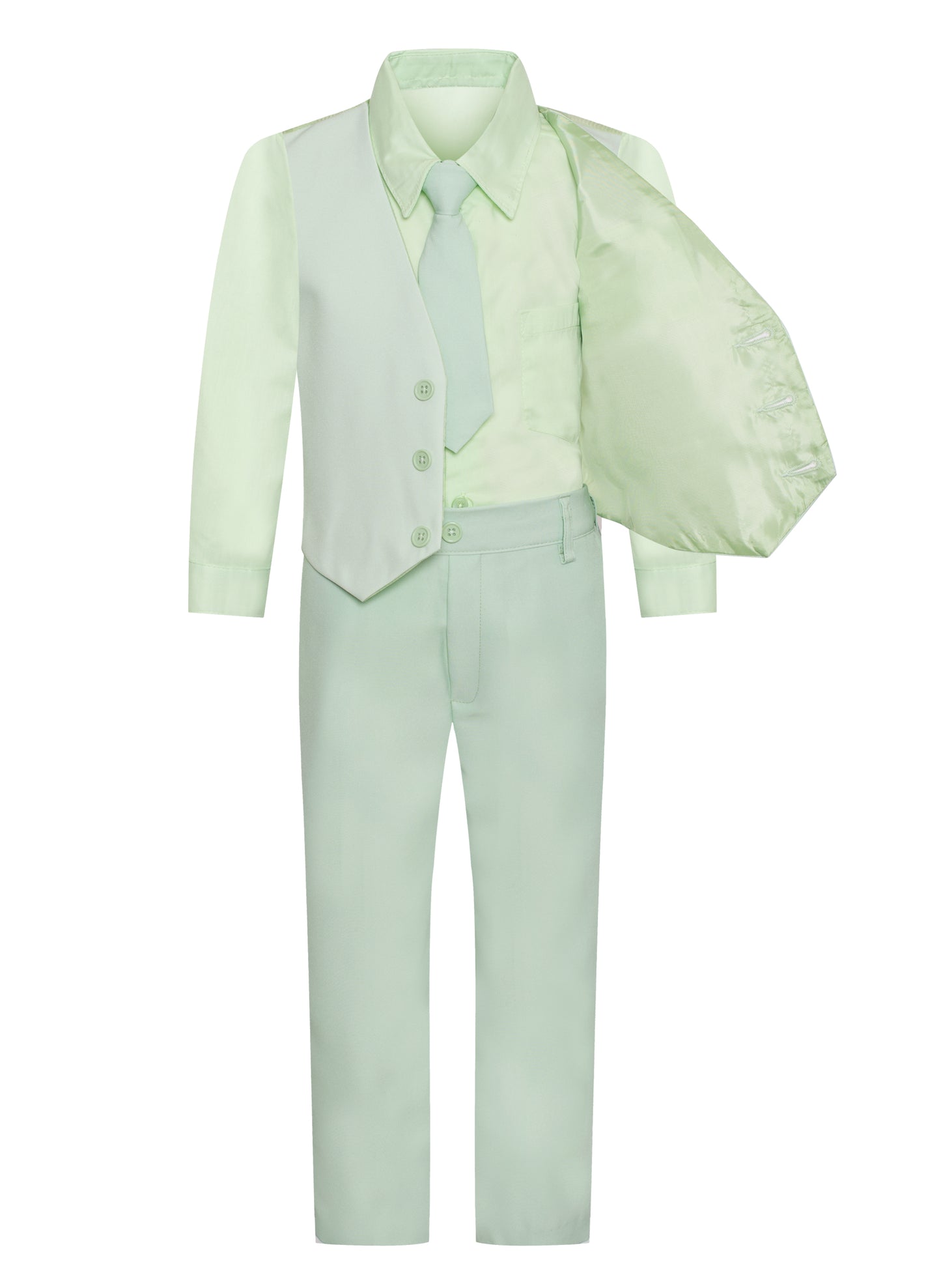 V99 BOYS FORMAL SOLID VEST SET IN 5 COLORS SIZE 6M - 24M AND 2-14