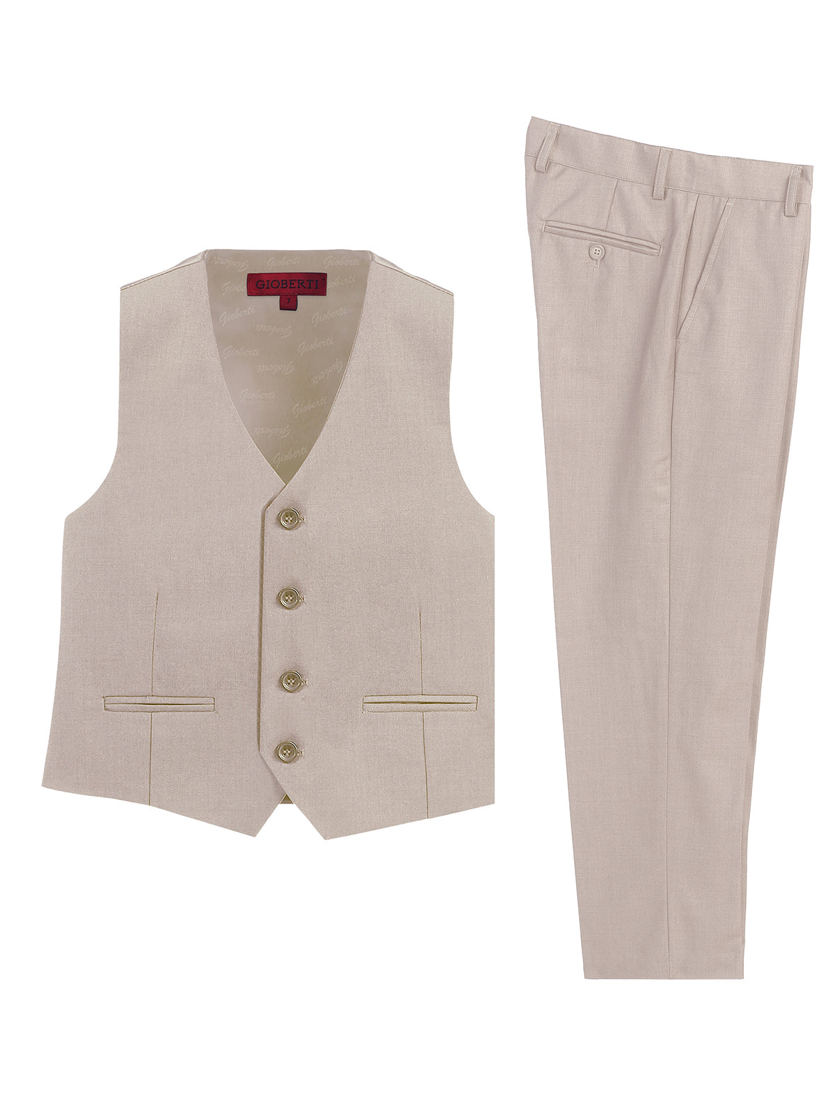 BVS-81 BOYS FORMAL SOLID 2 PCS VEST SET IN 7 COLORS SIZE 2-18