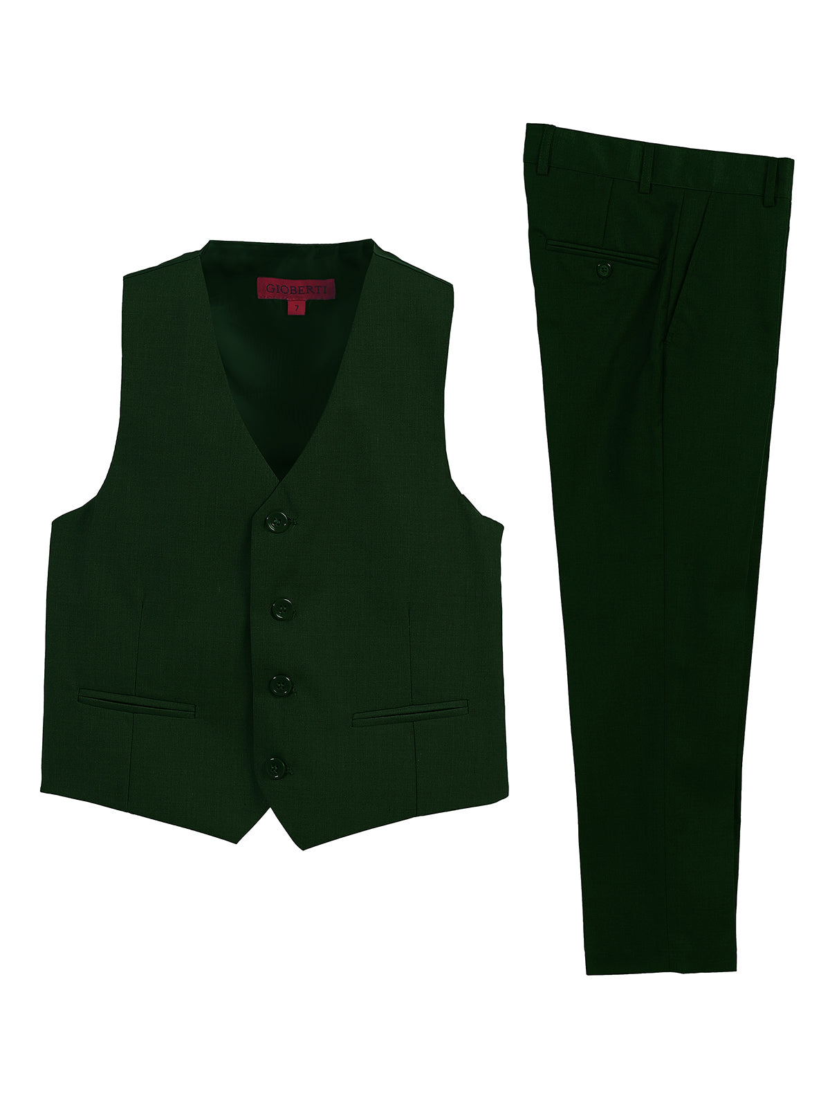 BVS-81 BOYS FORMAL SOLID 2 PCS VEST SET IN 7 COLORS SIZE 2-18