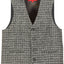 VS-82 CHECKERED BOYS 4 BUTTON FORMAL SUIT VEST IN 6 COLORS SIZE 2-20