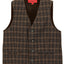 VS-82 CHECKERED BOYS 4 BUTTON FORMAL SUIT VEST IN 6 COLORS SIZE 2-20