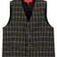 VS-82 CHECKERED BOYS 4 BUTTON FORMAL SUIT VEST IN 6 COLORS SIZE 2-20