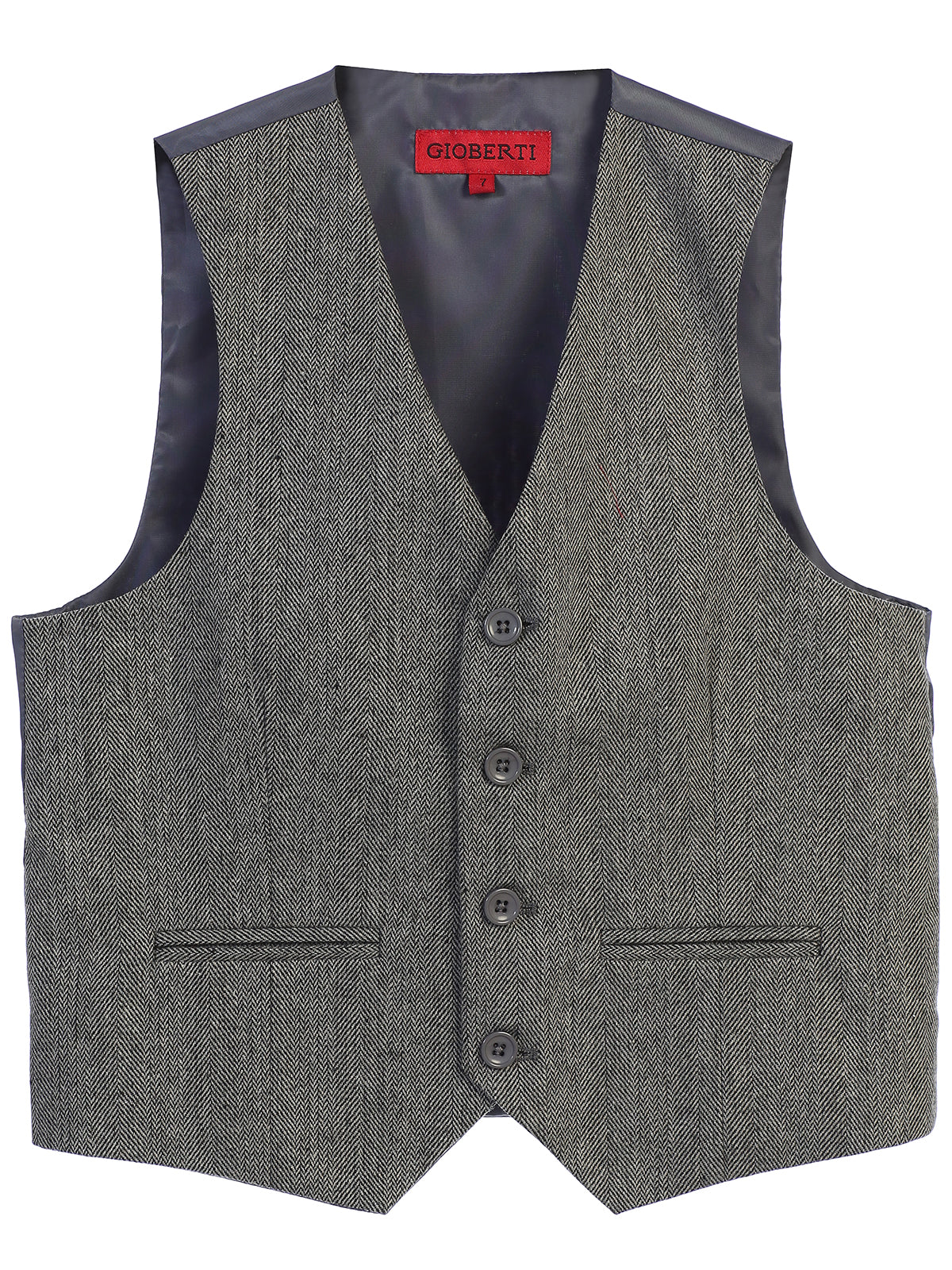 VS-82 SOLID BOYS 4 BUTTON FORMAL SUIT VEST IN 4 COLORS SIZE 2-20