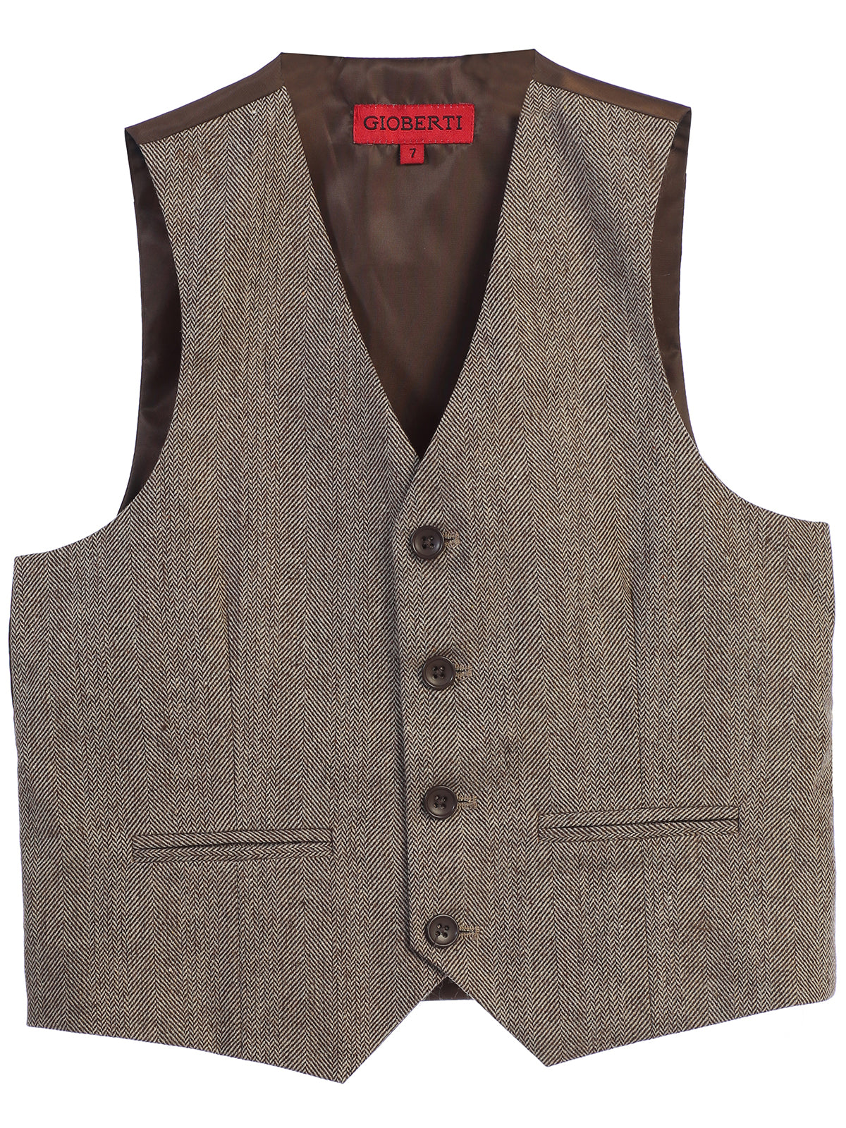 VS-82 SOLID BOYS 4 BUTTON FORMAL SUIT VEST IN 4 COLORS SIZE 2-20