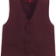 VS-85 BOYS 4 BUTTON FORMAL SUIT VEST IN 4 COLORS RED-BEIGE-BURGUNDY-HUNTER GREEN SIZE 2-20