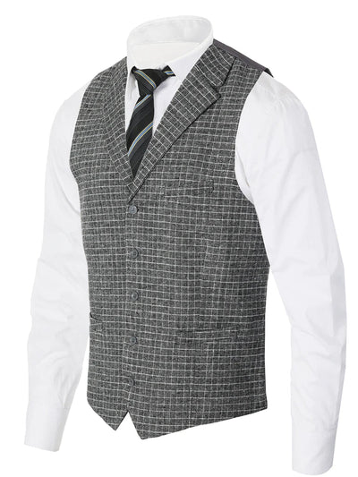VS-952 MEN'S 5 BUTTON TAILORED COLLAR FORMAL SUIT VEST PART-B