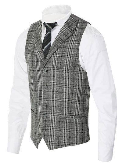 VS-952 MEN'S 5 BUTTON TAILORED COLLAR FORMAL SUIT VEST PART-B